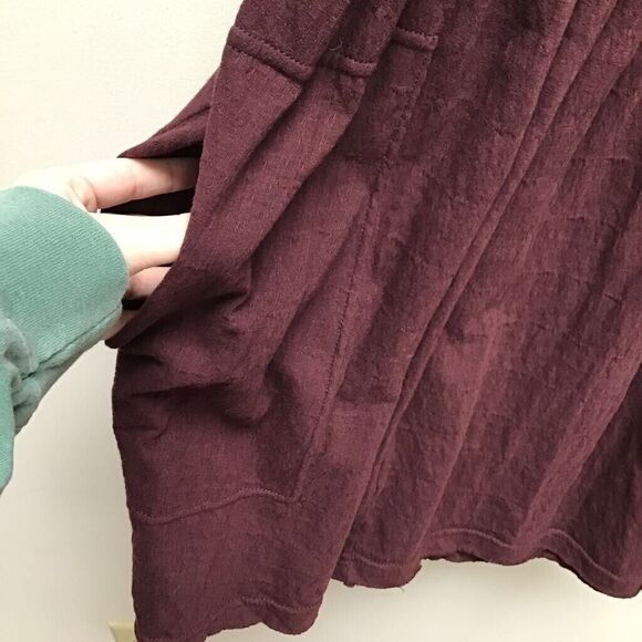 Free People Womens Decadent A Line Dress‎ Red Stretch Scoop Keyhole Back S New - Picture 4 of 9